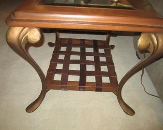 PAIR OF END TABLES WITH MATCHING COFFEE TABLE