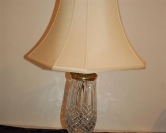 Brass/crystal table lamp