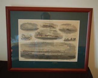 Harper's Weekly framed General View of Morris Island
