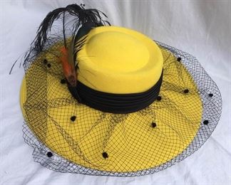 Hat Canary YellowBlack Band