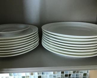 Crate and Barrel set of 8 dinner and salad plates. $60
