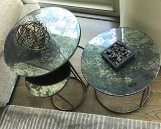 3 mirrored nesting tables $210