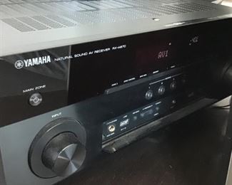 Yamaha natural sound av receiver RX -A870.    $775 This 7.2-channel AVENTAGE network AV receiver features Dolby Atmos® and DTS:X™ for surround sound realism. With the latest in HDMI® technologies, experience movies in stunning 4K Ultra HD and high dynamic range (HDR). In addition, Dolby Vision™ and Hybrid Log-Gamma compatibility provide incredible contrast, smooth tone and rich, bright colors. The free MusicCast app makes it easy to access your music library and streaming music services. Add audio in up to 9 additional rooms with MusicCast wireless speakers or other MusicCast devices. Connect wirelessly via Wi-Fi®, Bluetooth® and AirPlay®. Additionally, a phono input for vinyl playback, Zone B HDMI out and added Zone 2 control options provide added system versatility.