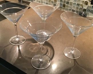 4 beautiful martini glasses $50