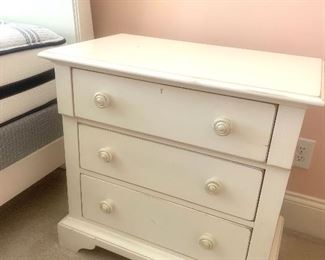 white nightstand by Stanley