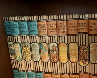 set of Young Folks Library books