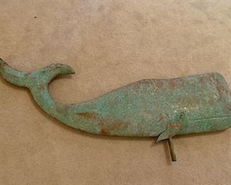 30” whale weather vane (NSEW & rod are missing)
