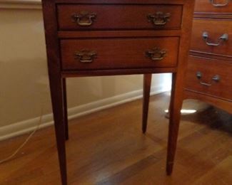 Solid cherry Stickley two drawer stand.