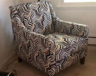 Pair contemporary chairs & sofa 