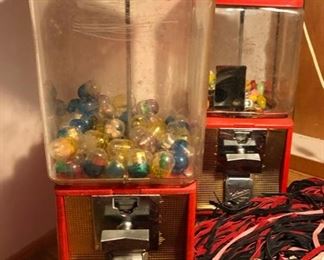 Vintage Gumball Machines with Toys still inside! 
