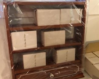 Lenox Canister set - Village Collection - Four large Canisters & 24 Spice Houses with Display shelf - NEVER USED