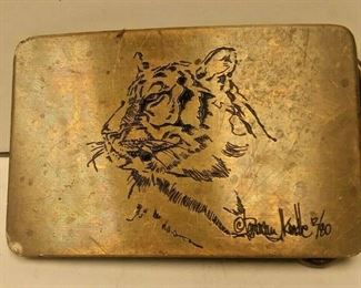 https://www.ebay.com/itm/124276859799	PR3018 VINTAGE AMPERSAND BRASS TIGER BELT BUCKLE BY ARTIST DONIVAN KINDLE	Auction
