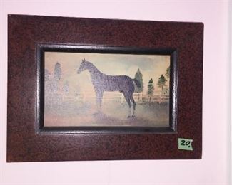 Framed Horse Print.