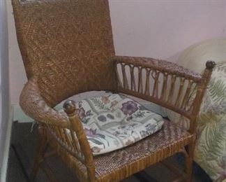Flower bouquet and very fine and comfortable Rocking Chair.