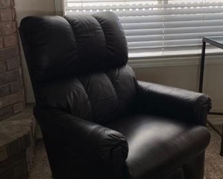 DT Brown Leather Rocking Recliner