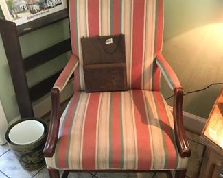 Elegant Martha Washington chair.  Vintage letter holder