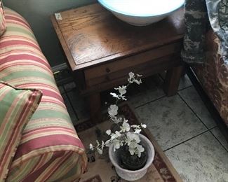 Spool chest on stand. Two drawer. Well marked on sides.
