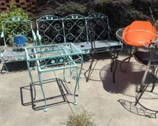 Lots of vintage metal furniture