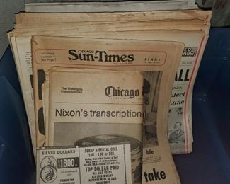 Chicago Tribune, newspaper articles, Sun Times,  top headlines 