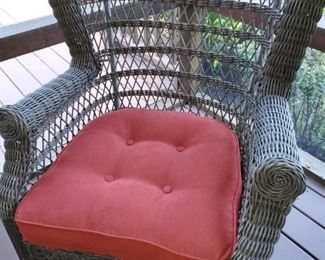 All weather wicker chairs and ottoman 
