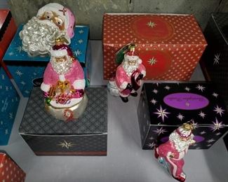 Christopher Radko, Christmas Ornaments, dozens with boxes 