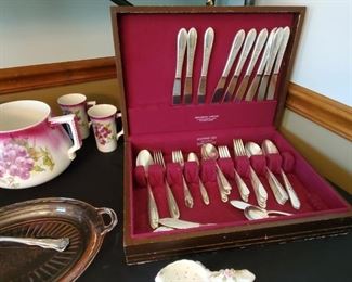 silver plate, flatware, 2 mixed sets 