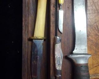 Hand made bone handle knife.
Navy Ship made knife.
Imperial pocket knife. 