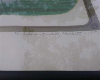 Beverly Hackett silkscreen "CHRYSOPOLIS" LISTED California artist