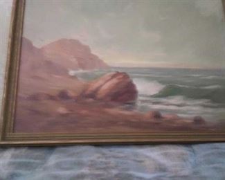 LISTED California artist S Tilden Daken seascape Pacific Coast San Francisco