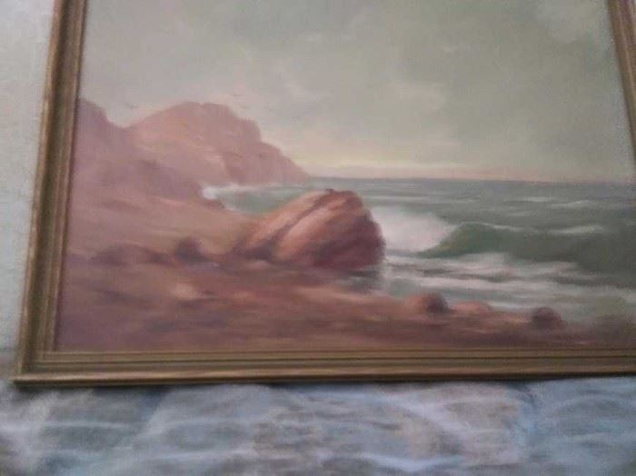 LISTED California artist S Tilden Daken seascape Pacific Coast San Francisco