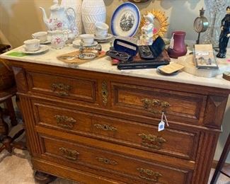 Nice marble topped 4 drawer chest