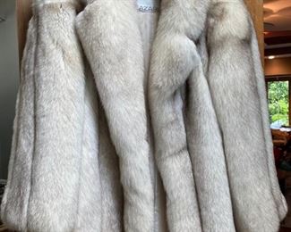 Stunning silver fox 3/4 length coat