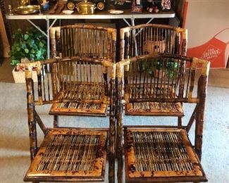 Fine bamboo folding chairs