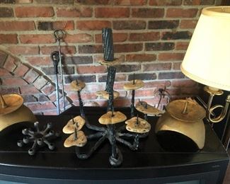 Mid century Iron candle holder