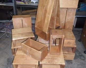 Vintage Large Wood blocks from a kindergarten class