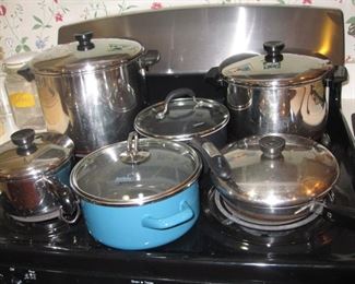 Revere ware and Calphalon cookware