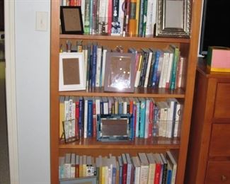 Book shelves and books