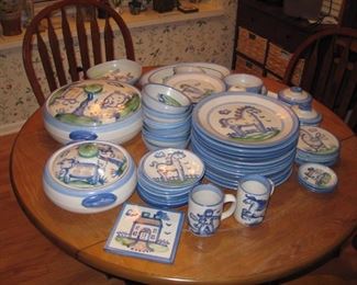 $275.00, Large collection of Mary Hadley, plates show average wear, casseroles excellent condition, no chips