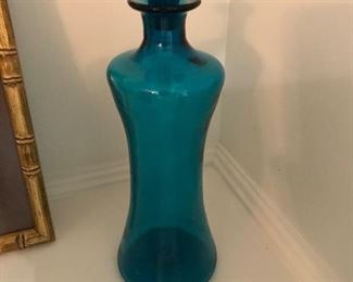 Turg Blue Blown Glass with Stopper - Venice