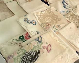 Here is just  sample of the beautiful linens available at this sale.  Simply stunning.