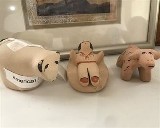 American Indian Nativity set from clay