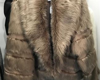 Love this faux fur and suede jacket from Chicos