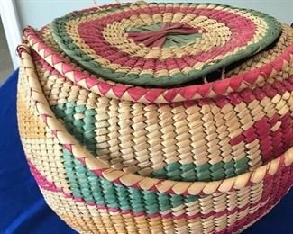 Large Mic Mac Basket with Handles and Top