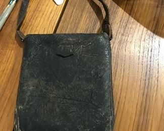 WW1 Mans Leather Messenger bag or purse.