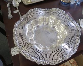 Silver plate display bowl. 