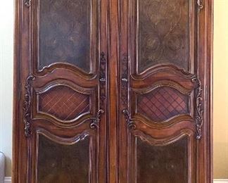 Ornate armoire bar 