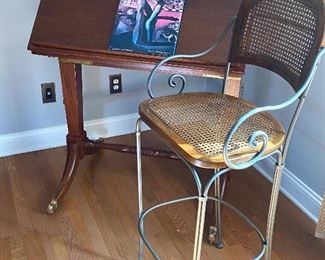 Drafting table and bar stool 