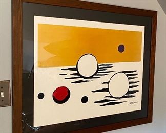 Alexander Calder matted and framed print