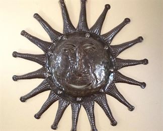 Metal sun wall art