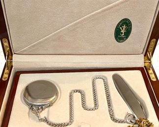 Pocket watch and knife gift set 